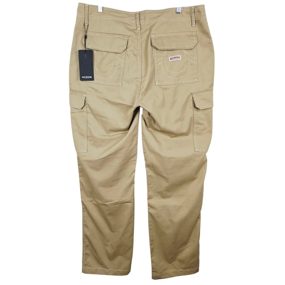 True Religion Men's Travertine Tan Cargo Pants #108335 NWT